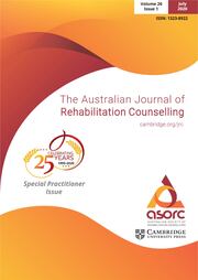 The Australian Journal of Rehabilitation Counselling